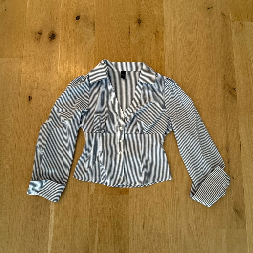 Cider Blue and White Striped Shirt